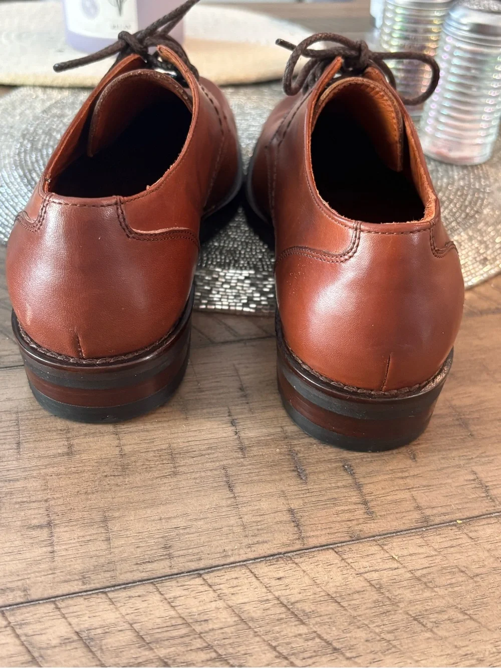 Coach Men’s Brown Leather lace up shoes new without tag 7.5